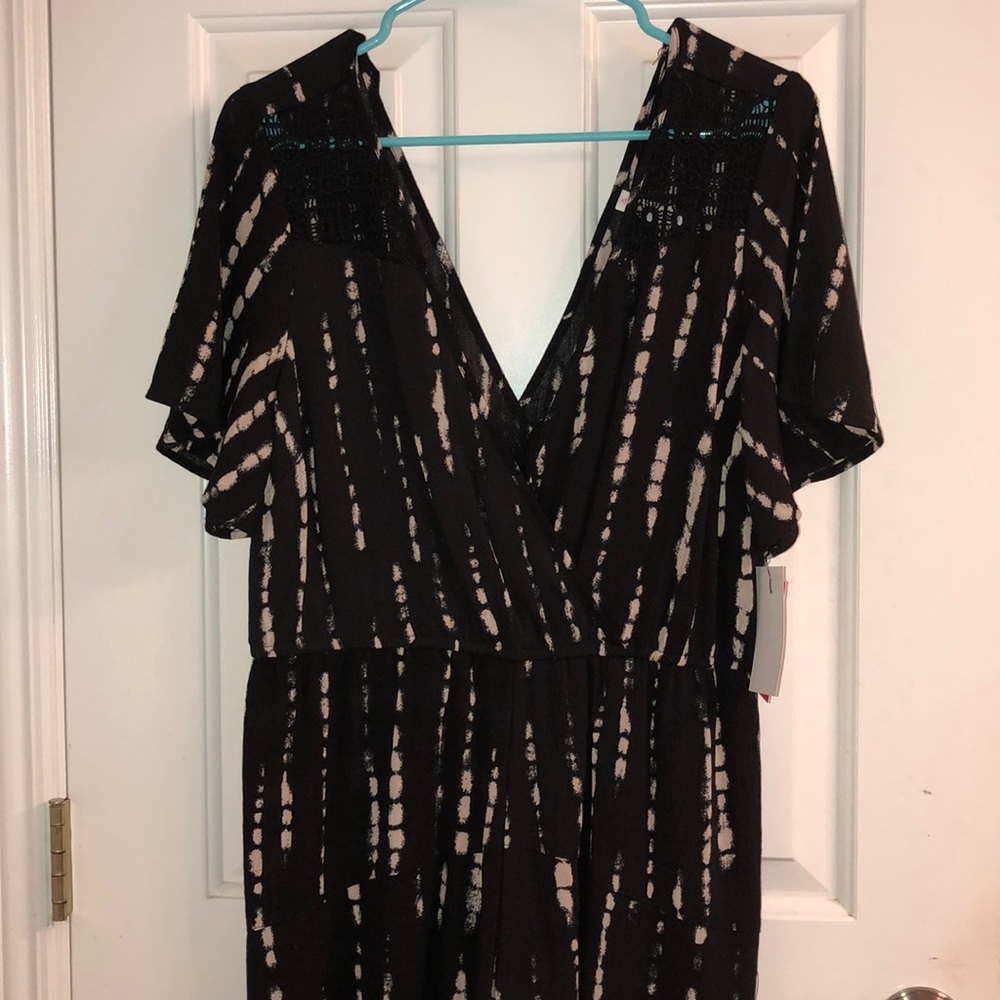 Low v cut romper
